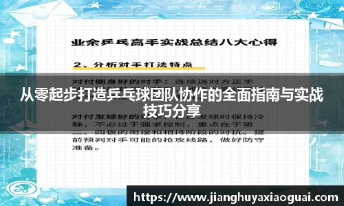 从零起步打造乒乓球团队协作的全面指南与实战技巧分享